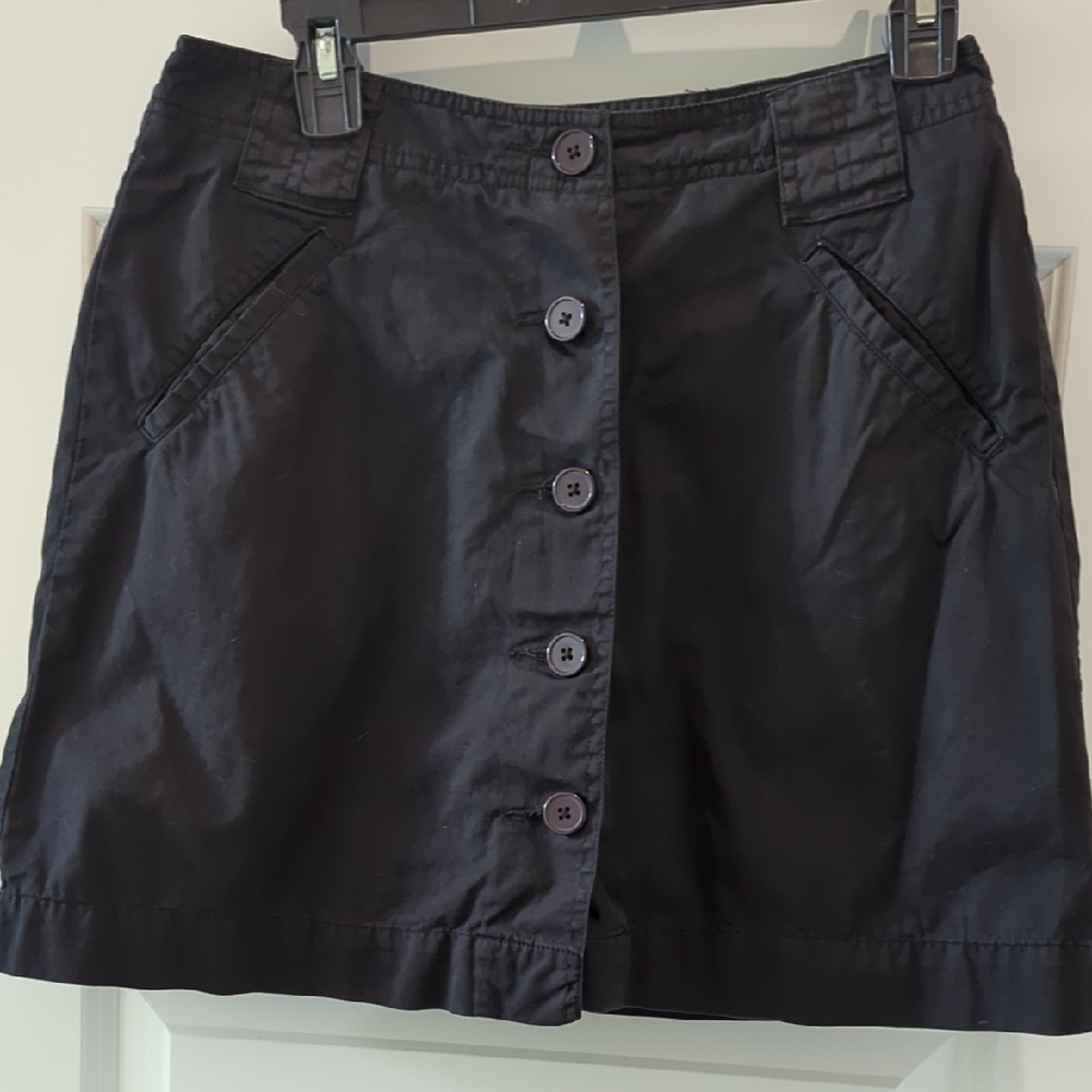 St. John's Bay Black Button-Front Skort